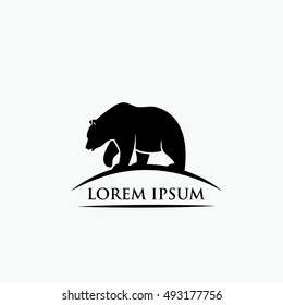 Grizzly bear sign - vector illustration

