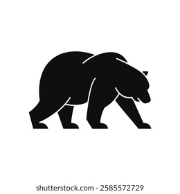 Grizzly Bear Silhouette Icon Design