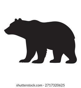 Grizzly urso silhueta ícone vetor vida selvagem gráfico