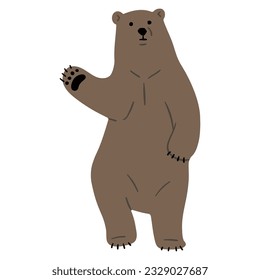 Grizzly Bear Single 11, vector illutration