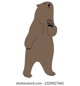 Grizzly Bear Single 15, vector illutration