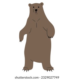 Grizzly Bear Single 19, vector illutration