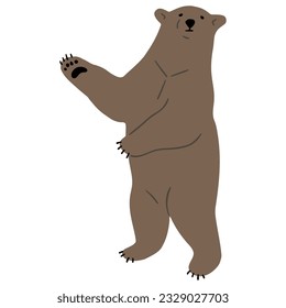 Grizzly Bear Single 21, vector illutration