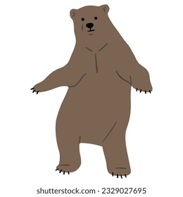 Grizzly Bear Single 33, vector illutration