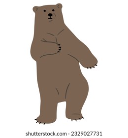 Grizzly Bear Single 7, vector illutration