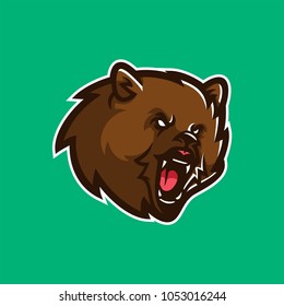 Grizzly Bear Sport Gaming Mascot Logo Template