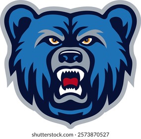 grizzly bear sports team logo vecotr art icon mascot