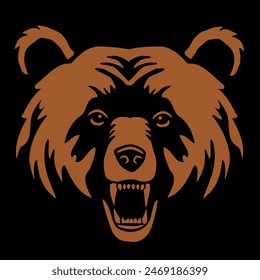 A grizzly bear vector art