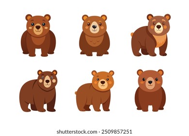 Grizzly Oso Ilustración vectorial - Dibujos animados, Clipart y diseño de arte de línea