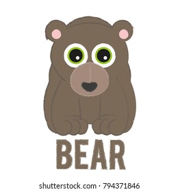 grizzly bear walking front view illustration 