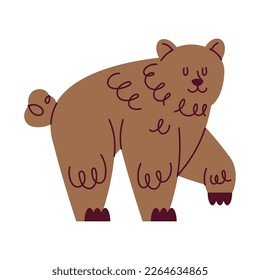 grizzly bear wild animal character