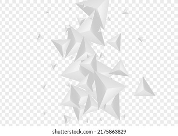 Vector Transparente De Fondo Grizzly Crystal. Elemento Simple Banner. Baldosa de construcción a escala de grises. Geometría compartida. Ilustración de Silver Origami.