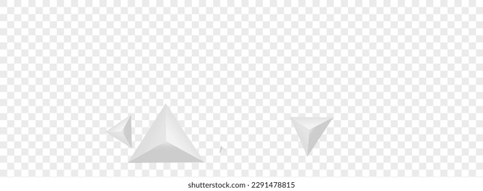 Vector Transparente De Fondo Grizzly Crystal. Plantilla gráfica piramidal. Textura de construcción en escala de grises. Triángulo creativo. Fondo de elemento plateado.