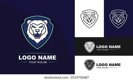 Logotipo Grizzly para ilustração de game esport.