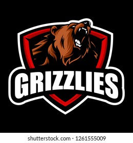 Grizzly mascot vector