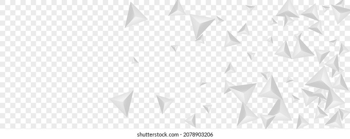 Vector transparente de fondo de color de fondo de color mareado. Tarjeta de procesado triangular. Textura realista a escala de grises. Estilo Shard. Pancarta de cristal gris.