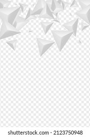 Vector transparente de fondo de color de fondo de color mareado. Diseño de arte triangular. Ilustración clásica Hoar. El espacio de cristal. Pancarta triangular gris.