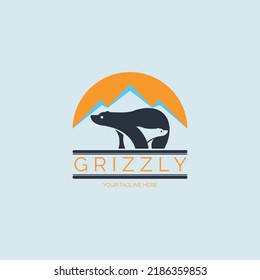 Grizzly Polar Bear Logo-Vorlage Design für Marke oder Unternehmen und andere