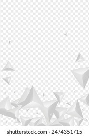 Grizzly Polygon Hintergrund Transparente Vektorgrafik. Sharp Elegant Banner. Klassische Graustufendarstellung. Dreiecksüberzug. Silber Dreiecksdesign.