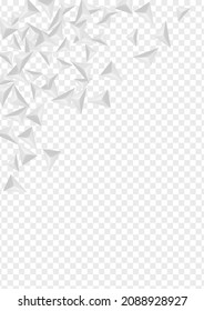Vector transparente de fondo de pirámide pardua. Sombra de cristal fondo. Textura de la cubierta del perno. Volumen de origami. Mosaico De Elementos Gris.