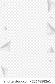 Vector transparente de fondo de pirámide pardua. Tarjeta Shard Blank. Ilustración De Construcción De Plata. Luz de polígono. Fondo del elemento de escala de grises.