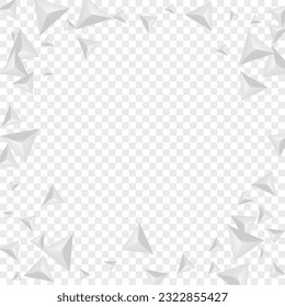 Grizzly Shard Hintergrund Transparenter Vektorgrafik. Origami Style Card. Greyscale Shatter Design. Kristallform. Hoar Element Tile.