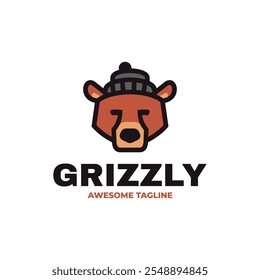 Grizzly Simple Mascot Logo-Vorlage