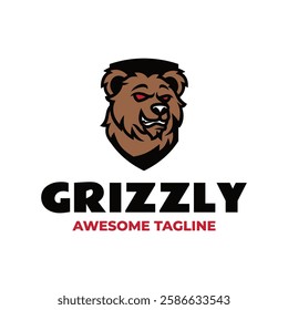 Grizzly Simple Mascot Logo Template