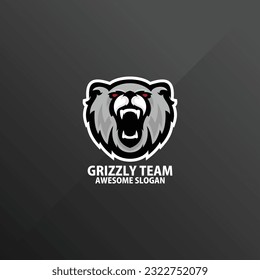 grizzly team logo gaming esport design