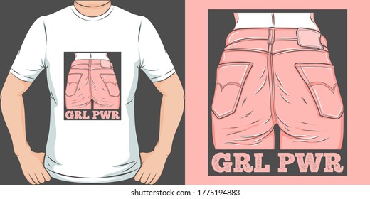 GRL PWR. Unique and Trendy T-Shirt Design.