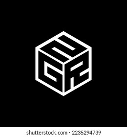GRN letter logo design in illustration. Vector logo, calligraphy designs for logo, Poster, Invitation, etc.
