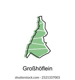 GroBhoflein map City vector, Stylized simple outline map of Austria template design, suitable for your company