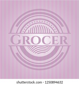Grocer pink emblem