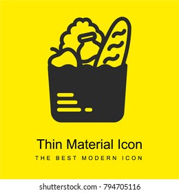 Groceries bright yellow material minimal icon or logo design