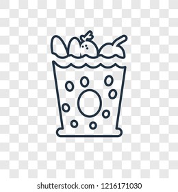 Groceries concept vector linear icon isolated on transparent background, Groceries concept transparency concept in outline style