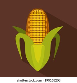 Groceries design over brown background, vector illustration