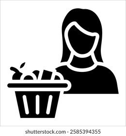 Groceries Icon Element For Design