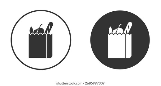 Icono de comestibles, ilustración de elemento simple de Vector plano de concepto editable