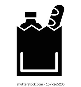 groceries icon glyph vector design