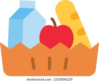 Groceries Icon image. Suitable for mobile application.