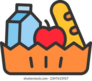 Groceries Icon image. Suitable for mobile application.