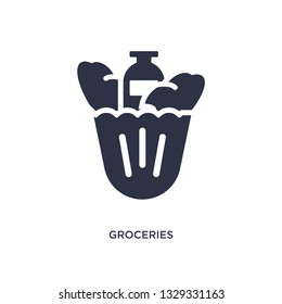 groceries icon. Simple element illustration from fast food concept. groceries editable symbol design on white background. Can be use for web and mobile.