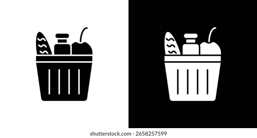 Groceries icon symbol collection. Flat vector stock illustration.