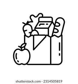 Lebensmittelsymbol in Vektorgrafik. Illustration