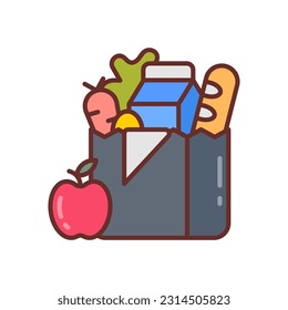 Groceries icon in vector. Illustration