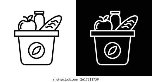 Groceries icon vector for web and mobile app. Symbol isolated.