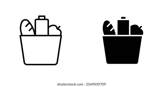 Groceries icons vector graphic pack