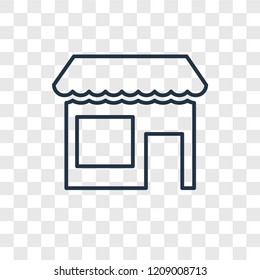 Groceries Shop concept vector linear icon isolated on transparent background, Groceries Shop concept transparency concept in outline style