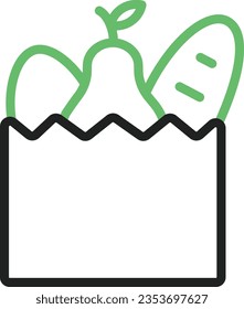 Imagen del icono de la bolsa de la compra. Adecuado para aplicaciones móviles.