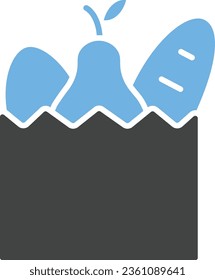 Imagen del icono de la bolsa de la compra. Adecuado para aplicaciones móviles.